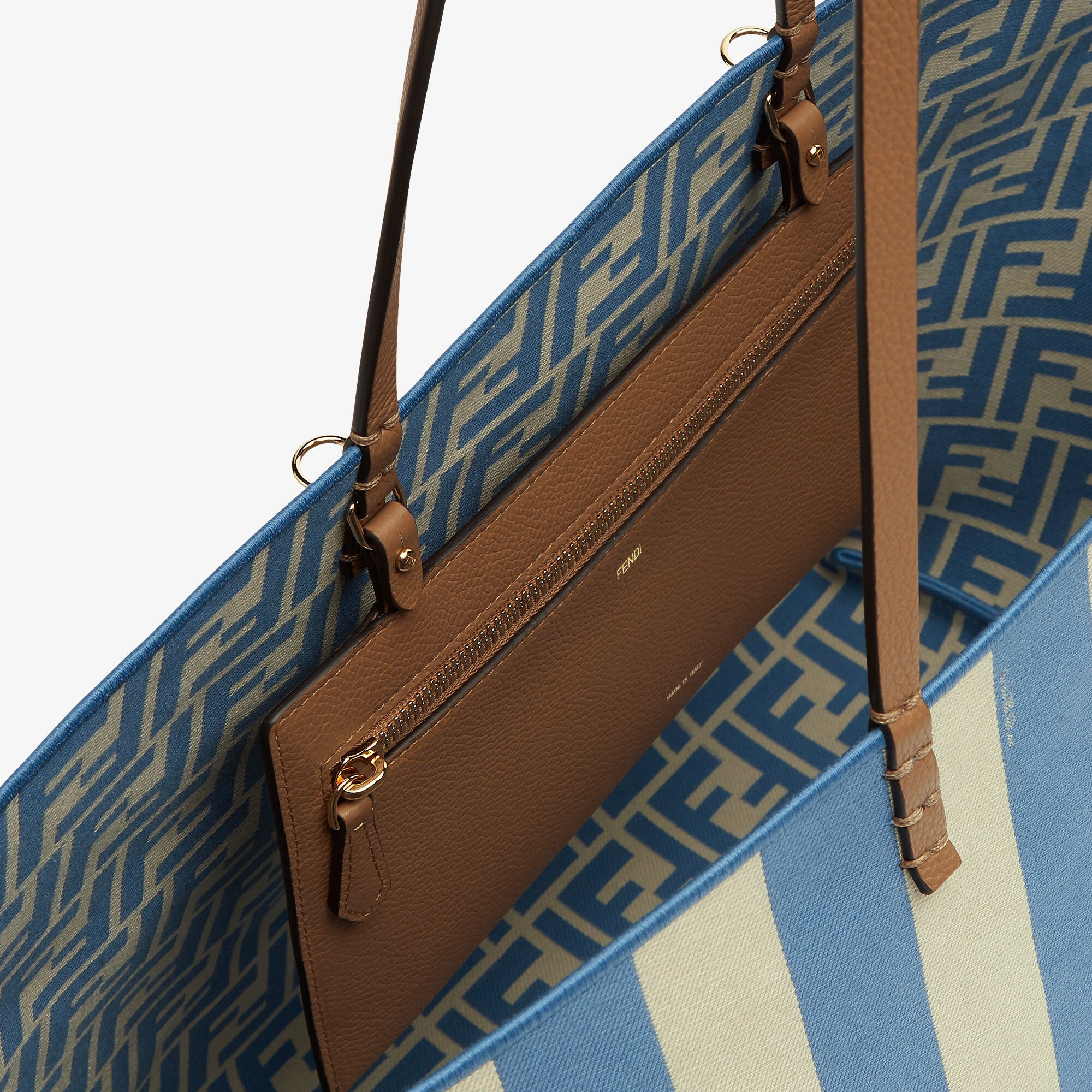 関税送料込★FENDI ロール ラージ ロール ラージ ラフィア ブラウン | Fendi