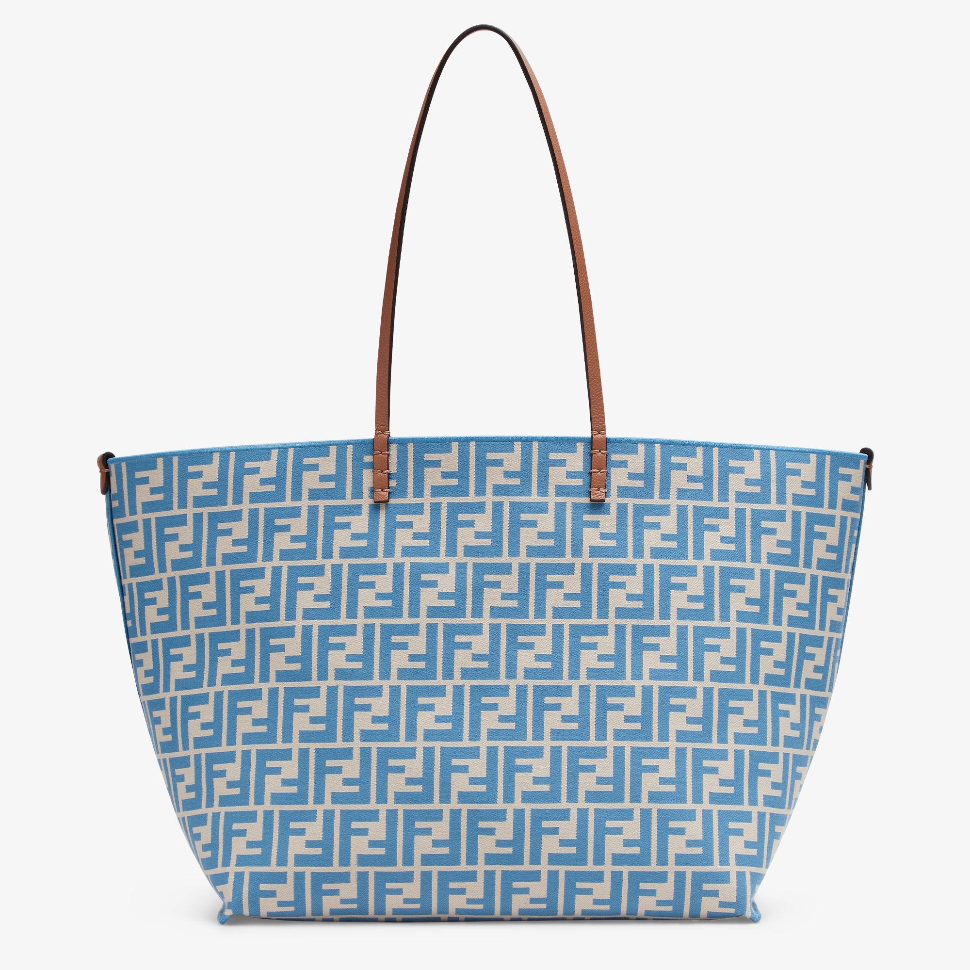 送料関税込【FENDI】Roll ラージ トートバッグ リバーシブル ロール ラージ ファブリック ライトブルー | Fendi