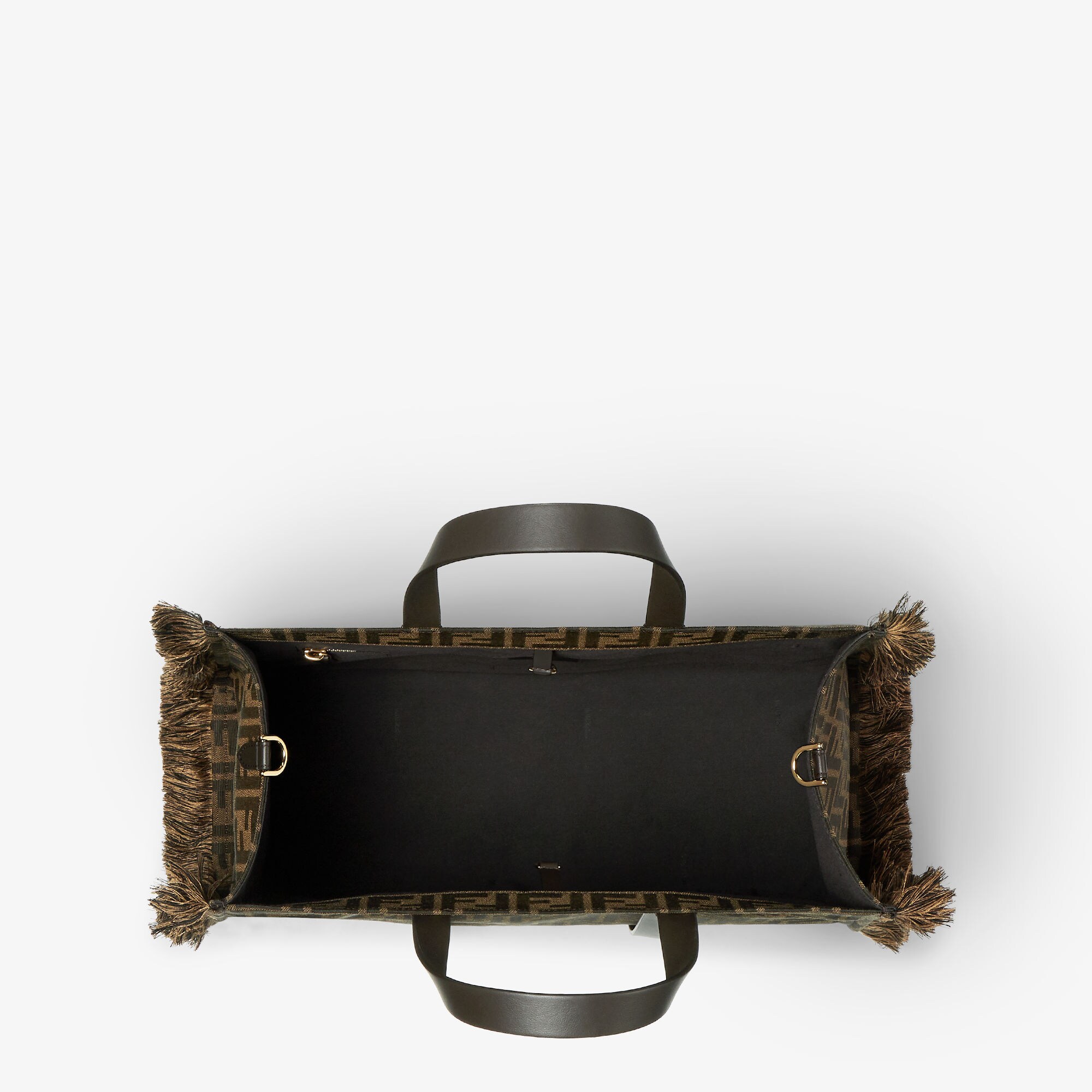 【関税&送料込】Fendi Summer Tote Ff Jacquard Fabric Shoulde Summer Tote FF jacquard fabric shoulder bag with fringes