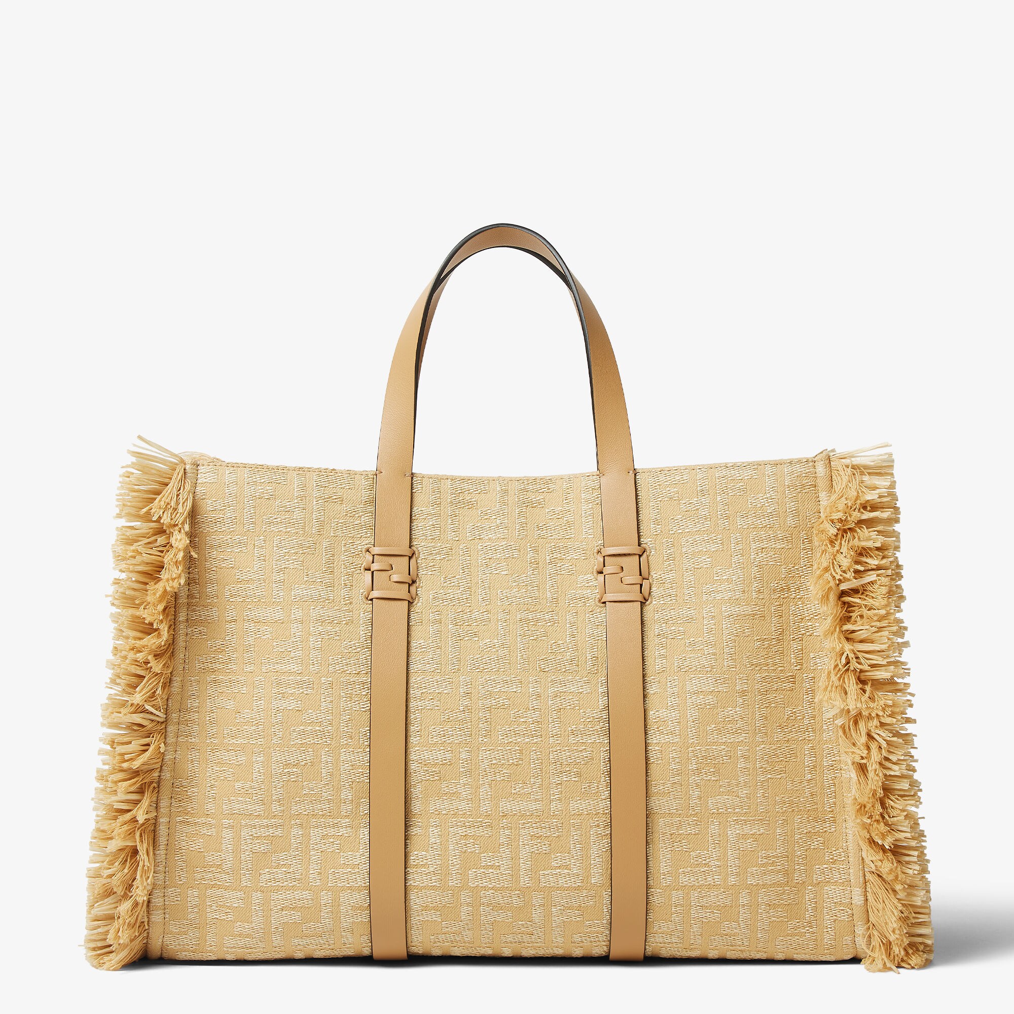 【関税&送料込】Fendi Summer Tote Rafia Shoulder Bag Summer Tote Fabric Beige | Fendi