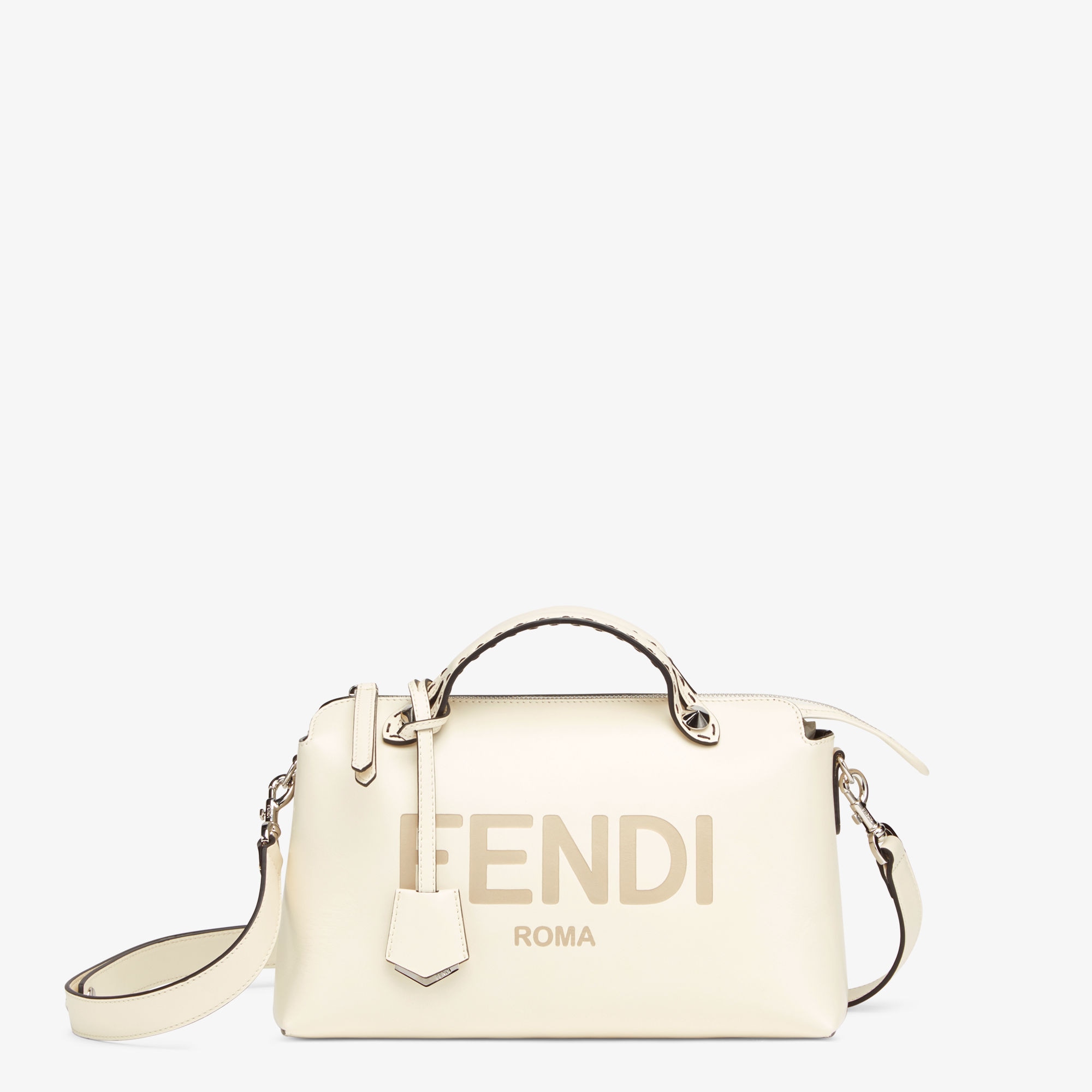 FENDI公式】バイ ザ ウェイ ミディアム ホワイトレザー ボストン FENDI公式】バイ ザ ウェイ ミディアム ホワイトレザー ボストン