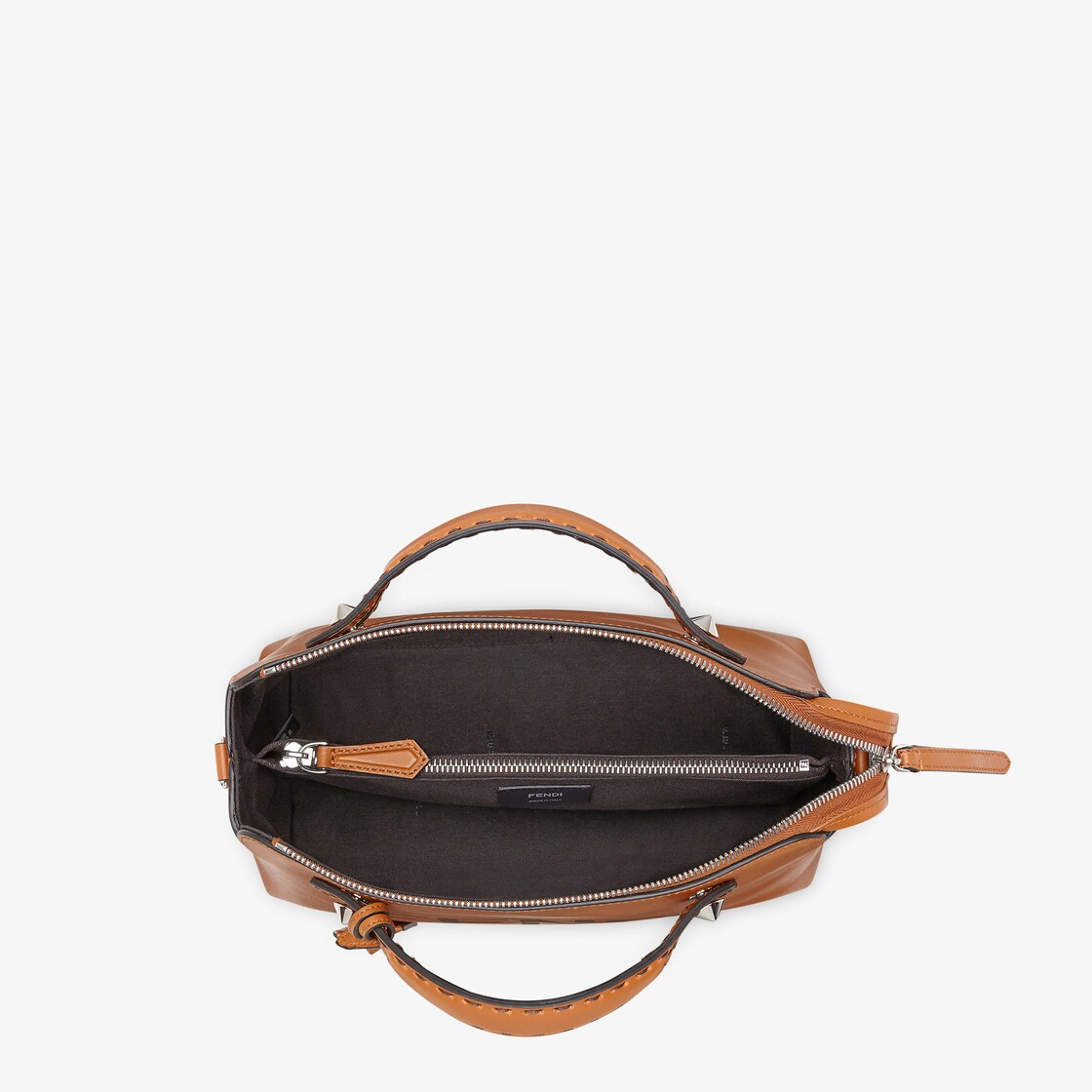 By The Way Medium - Brown leather Boston bag | Fendi