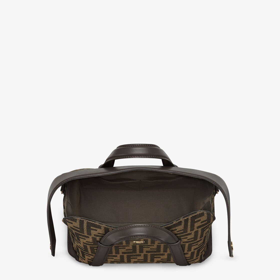 Fendi Boston 365 - Brown FF jacquard fabric bag | Fendi