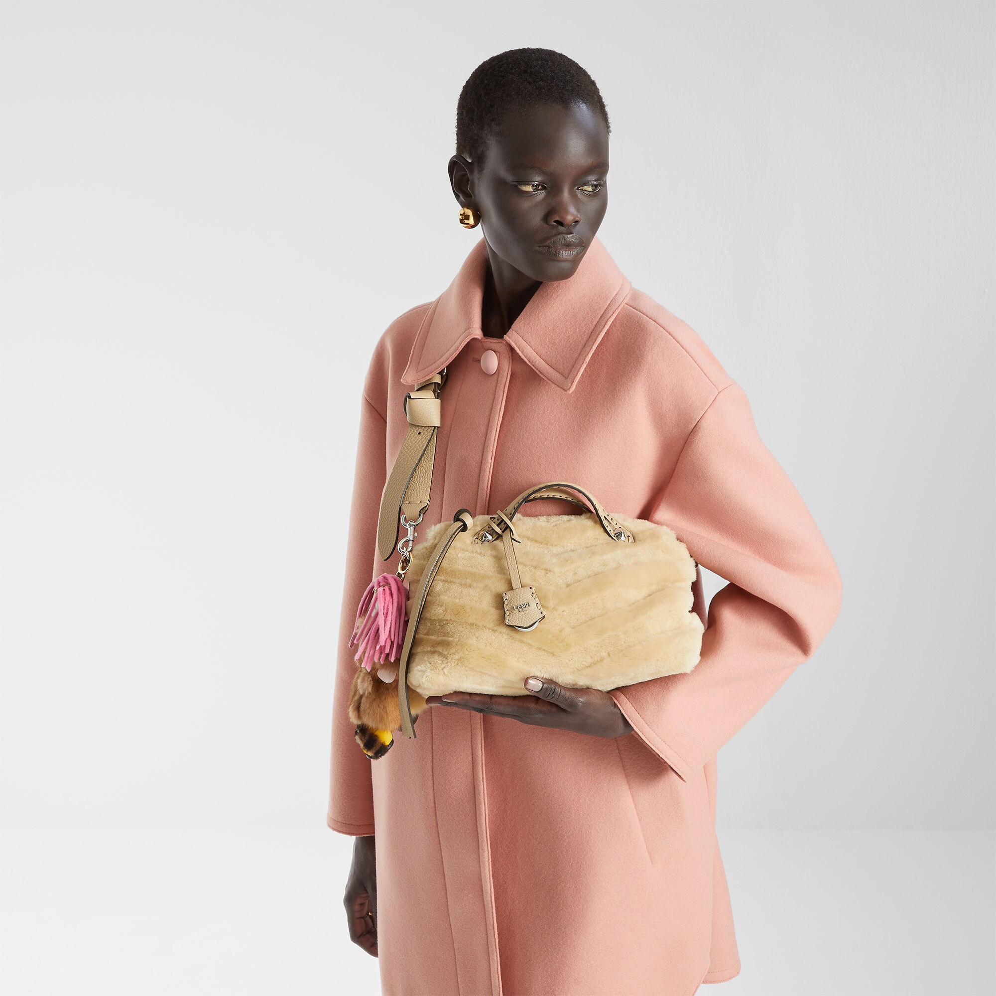 By The Way Selleria Medium Fur Beige | Fendi