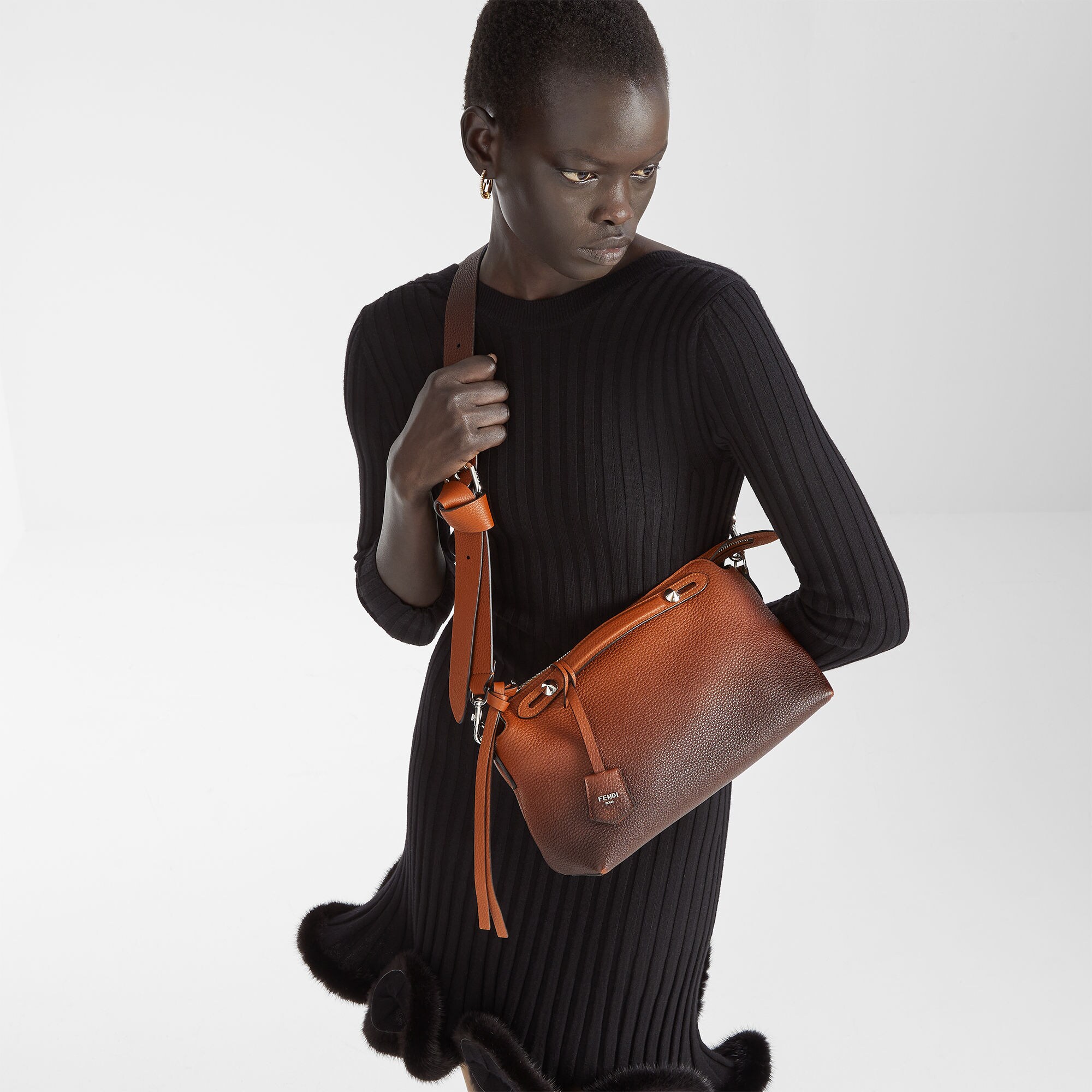 By The Way Soft Medium Cuoio Romano leather Brown | Fendi