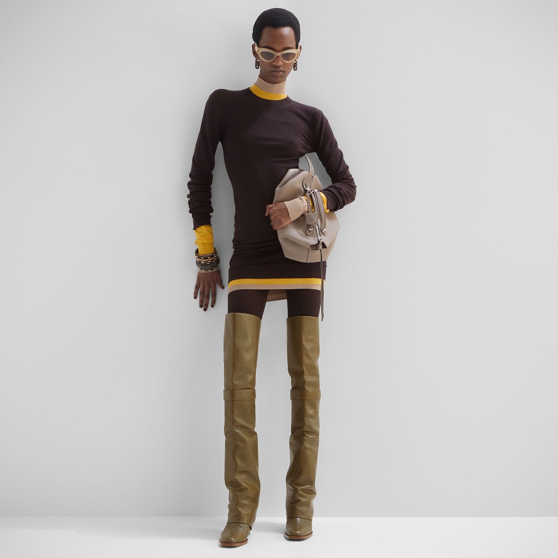 By The Way Selleria Large Cuoio Romano leather Gray | Fendi By The Way Selleria Large Cuoio Romano leather Gray | Fendi