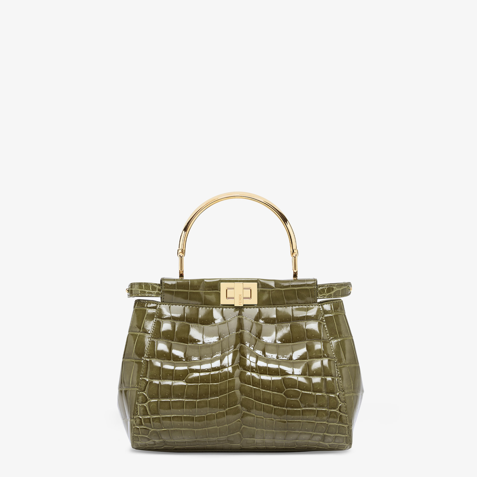 Peekaboo Mini Green crocodile bag
