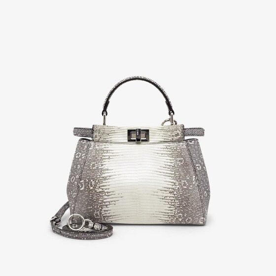 Fendi Peekaboo Mini In Grey