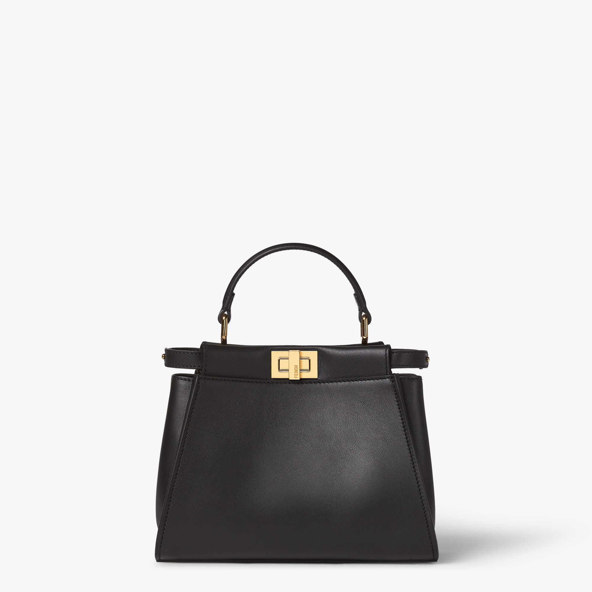 Peekaboo Mini - Black leather bag | Fendi