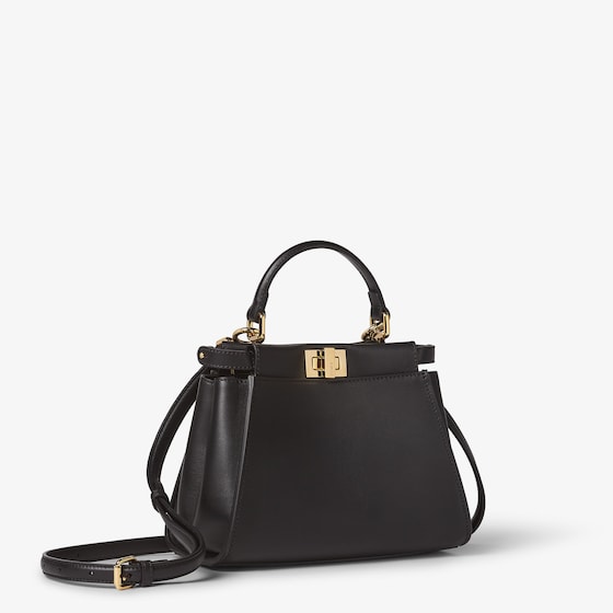 Fendi Iconic small Peekaboo bag made of soft black leather | Thumbnail 2