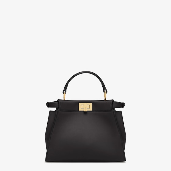 Fendi Iconic small Peekaboo bag made of soft black leather | Thumbnail 3
