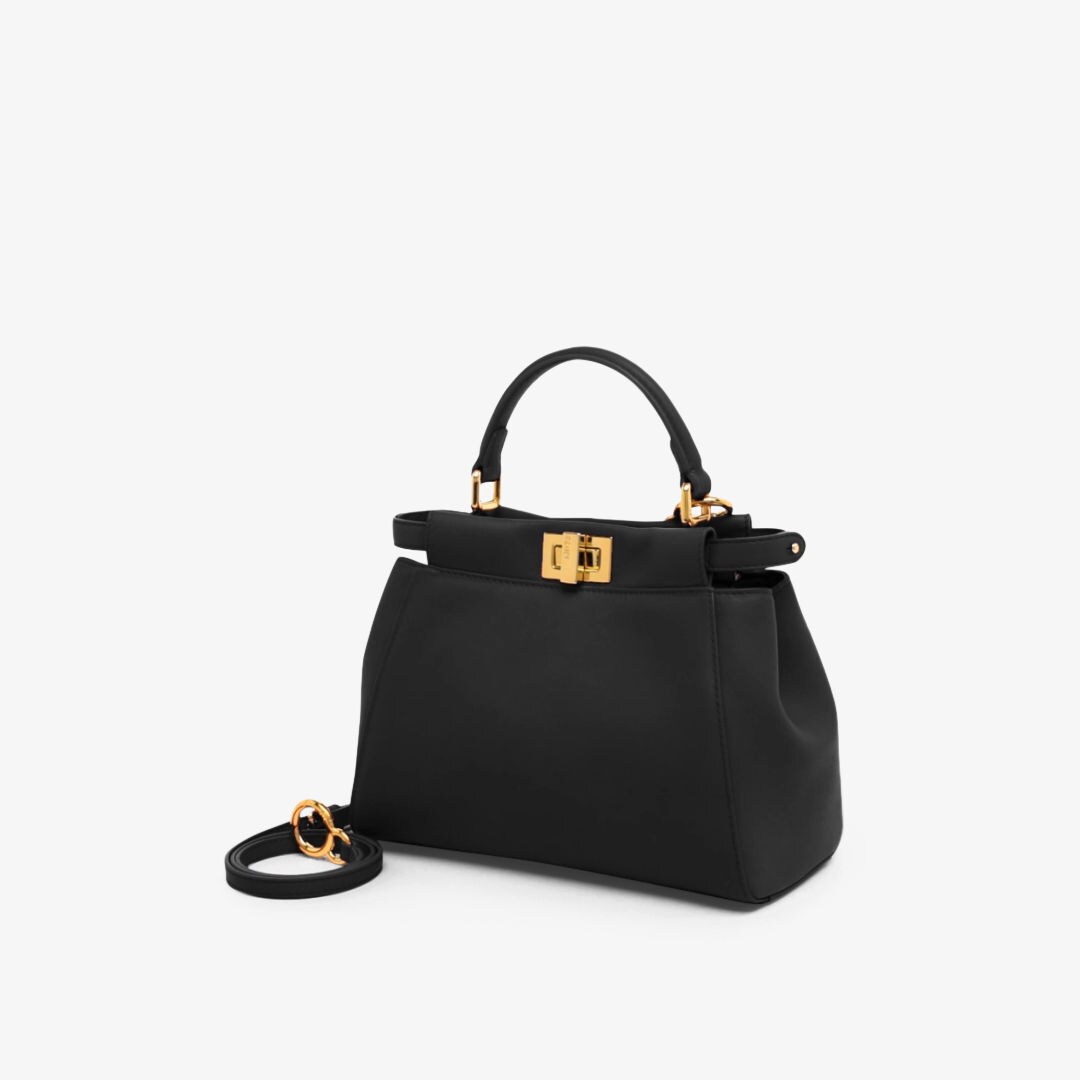 Peekaboo Mini - Black Leather Bag 