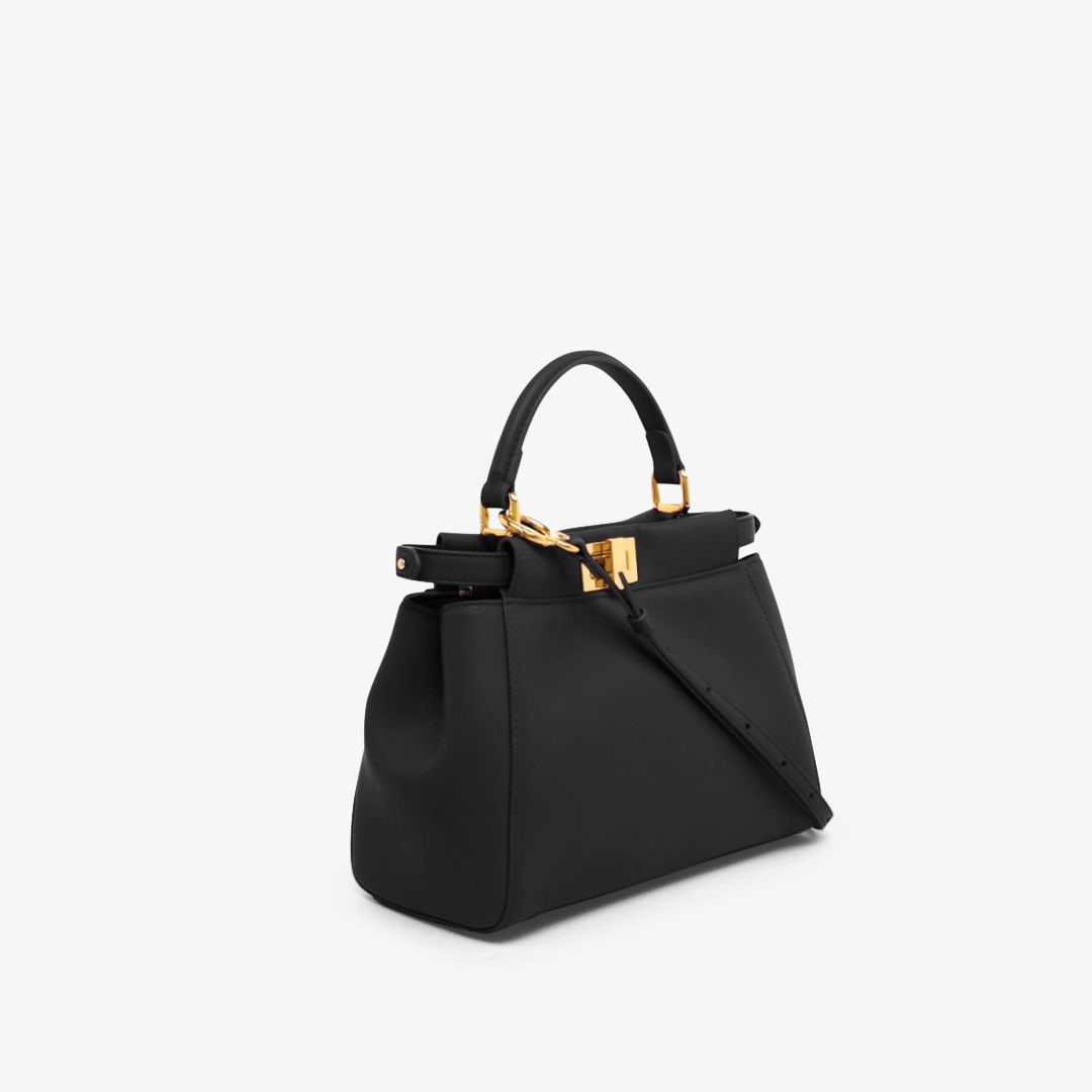 Peekaboo Mini - Black leather bag | Fendi