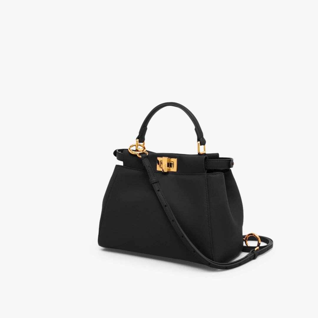 Peekaboo Mini - Black leather bag | Fendi