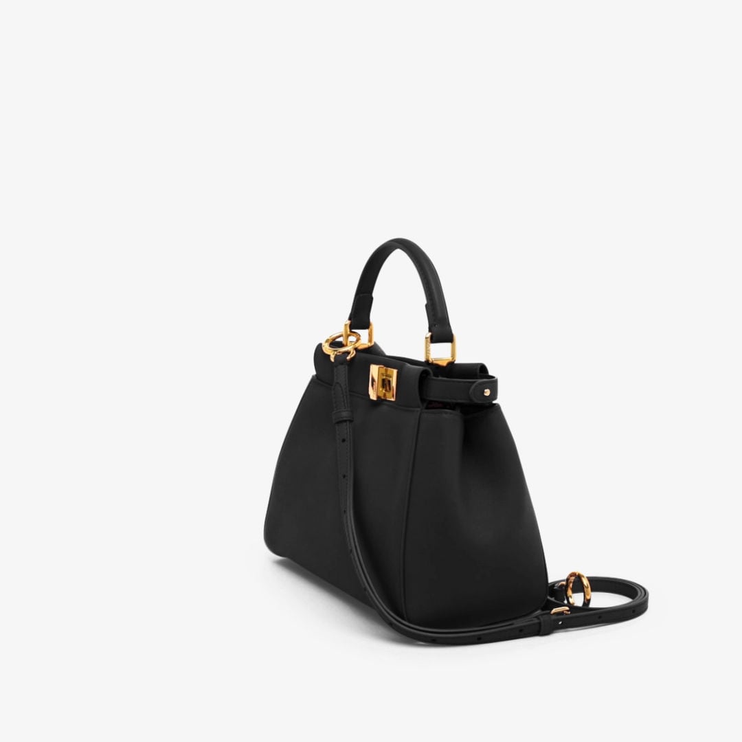 Peekaboo Mini - Black leather bag | Fendi