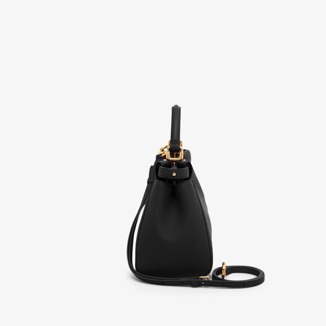 Peekaboo Mini - Black leather bag | Fendi