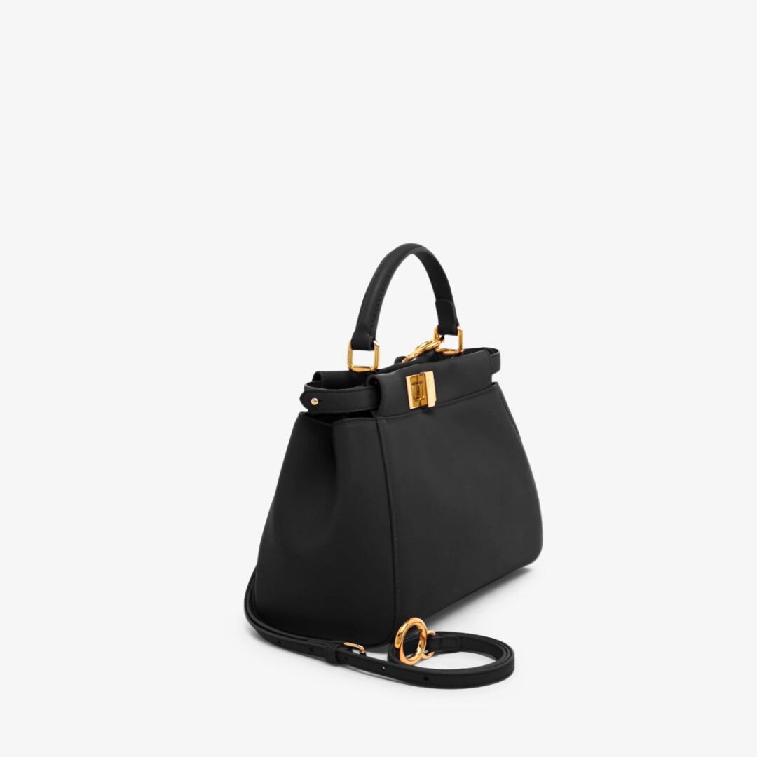 Peekaboo Mini - Black leather bag | Fendi