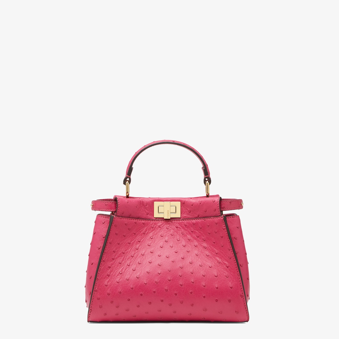 ピーカブー スモール - フューシャ オーストリッチ レザー バッグ | Fendi