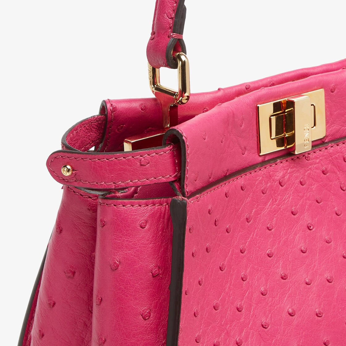 Ostrich skin Box handcarry/Slingbag - Pink, Women's Fashion, Bags