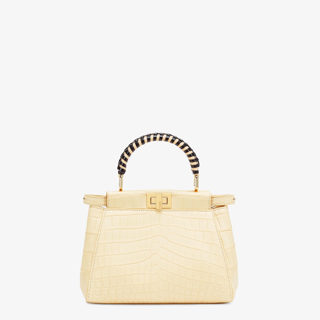 Peekaboo Mini White crocodile leather bag Fendi