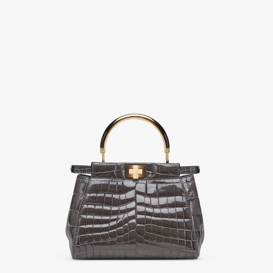 Peekaboo Mini Agate polished crocodile leather bag Fendi