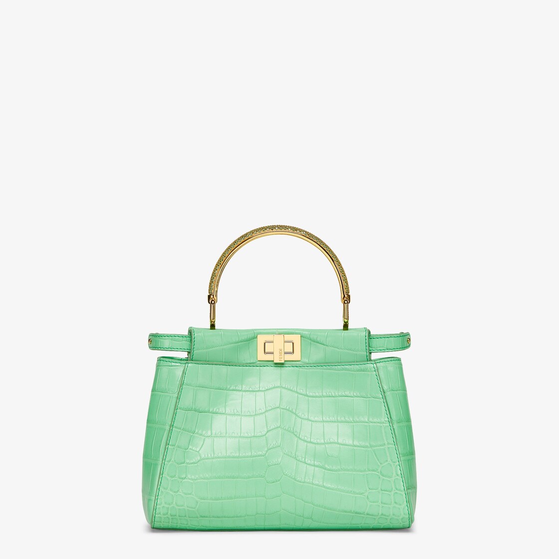 Fendi peekaboo store mini crocodile