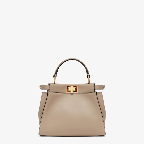 Fendi Iconic small Peekaboo bag made of dove grey leather