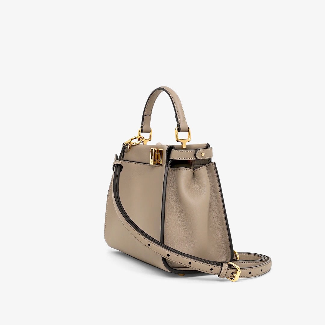 Peekaboo Mini - Dove gray leather bag | Fendi