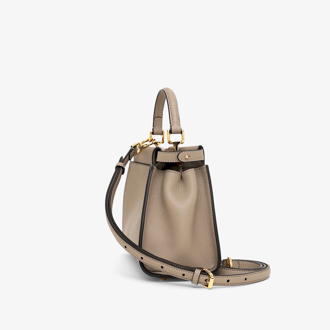 Peekaboo Mini - Dove gray leather bag | Fendi