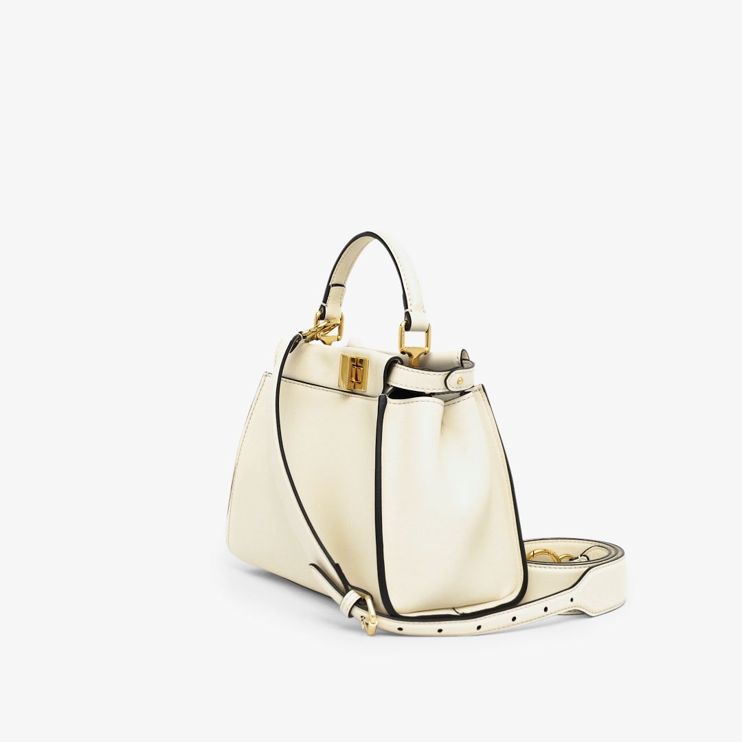 Peekaboo Mini - White leather bag | Fendi