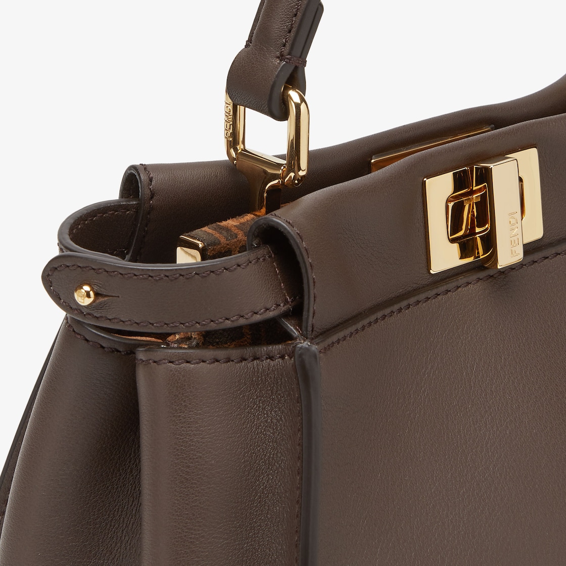 Peekaboo Mini Brown leather bag Fendi