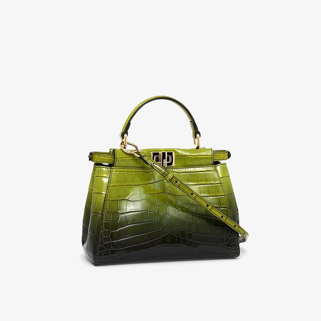 Peekaboo Mini Crocodile leather bag in graduated colors Fendi