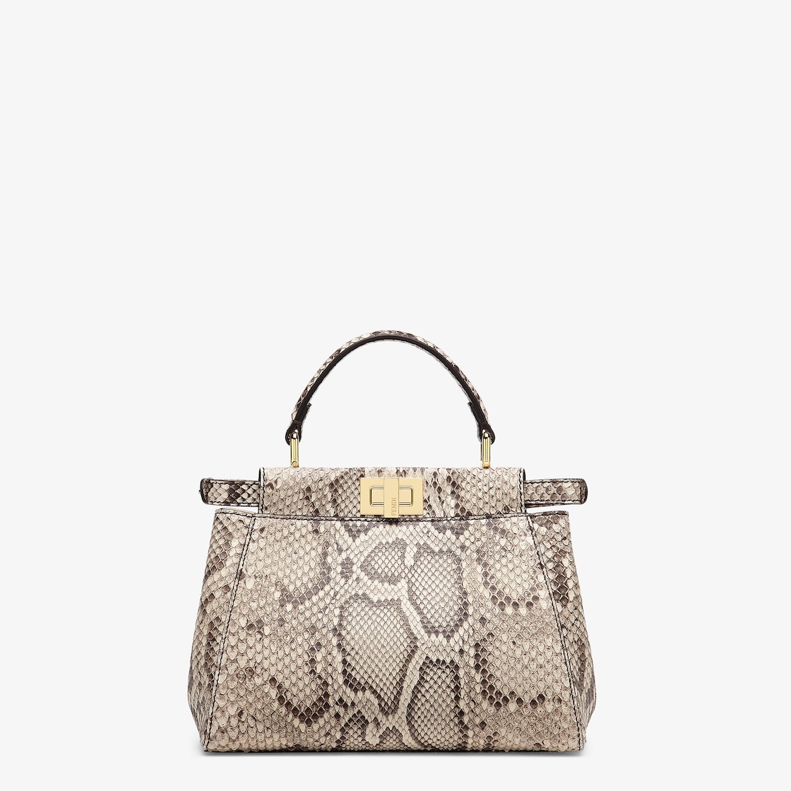 Peekaboo Mini White python leather bag Fendi