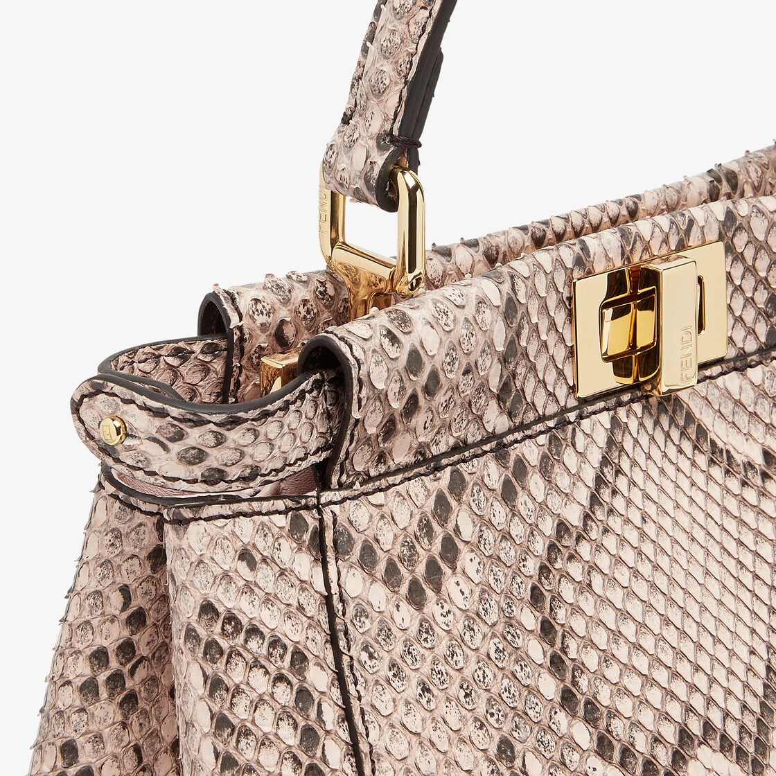 Peekaboo Mini - Pink python leather bag | Fendi