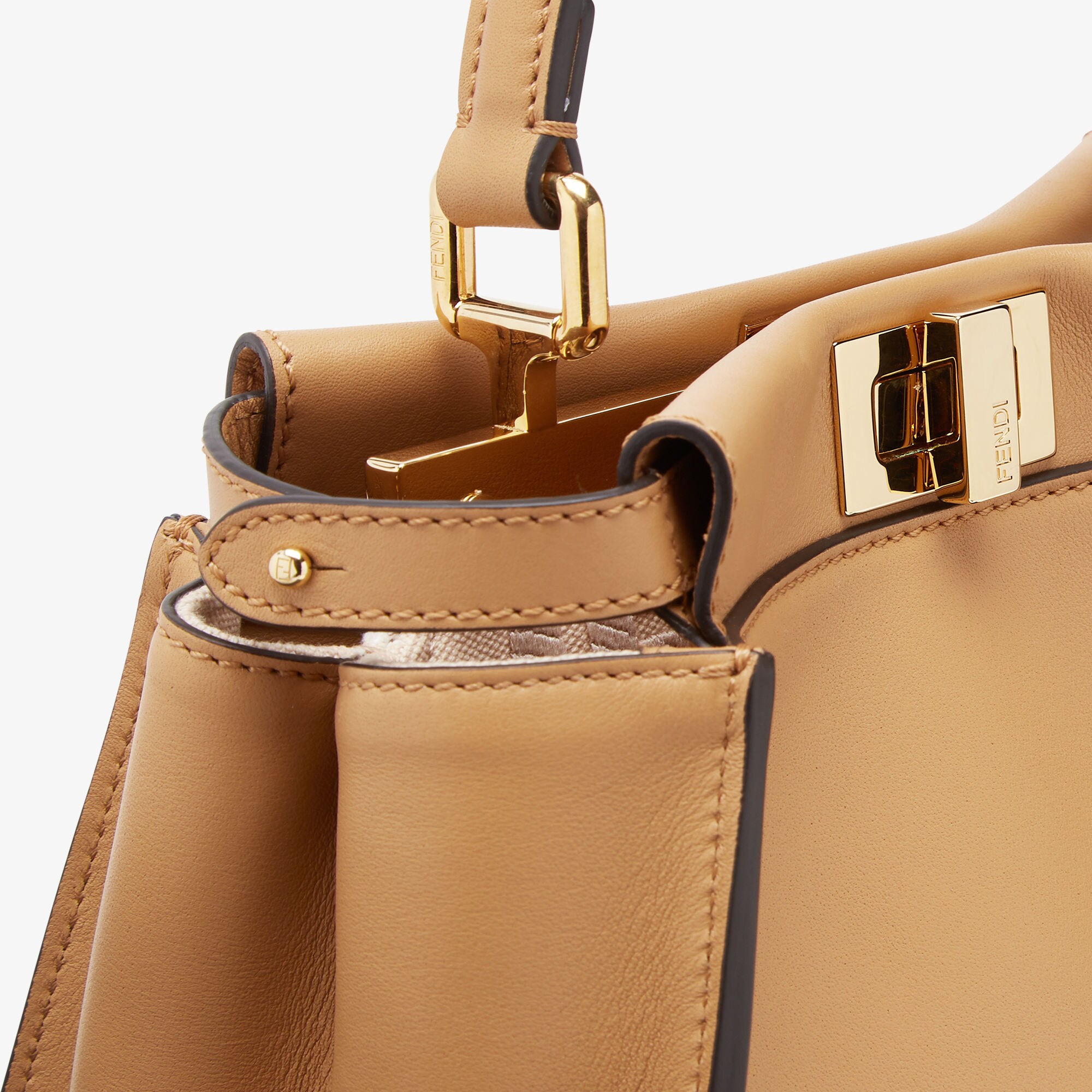 Peekaboo MiniBeige leather bag