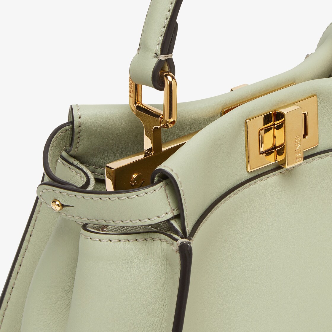 Peekaboo Mini - Light green leather bag | Fendi