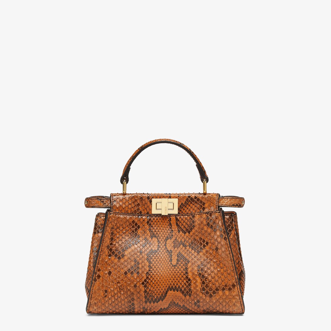 Peekaboo Mini Brown python leather bag Fendi