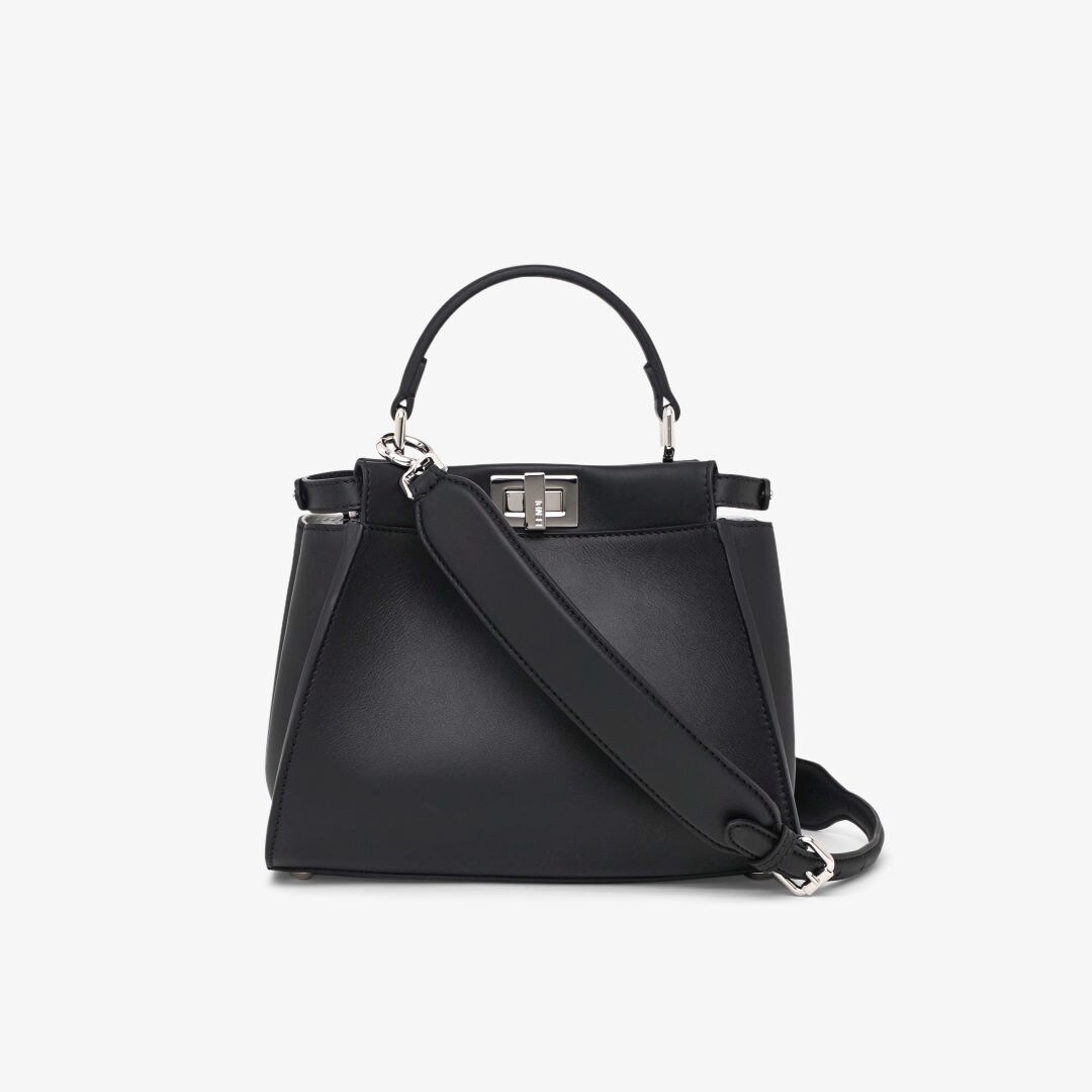 ピーカブー スモール - ブラックレザー バッグ | Fendi