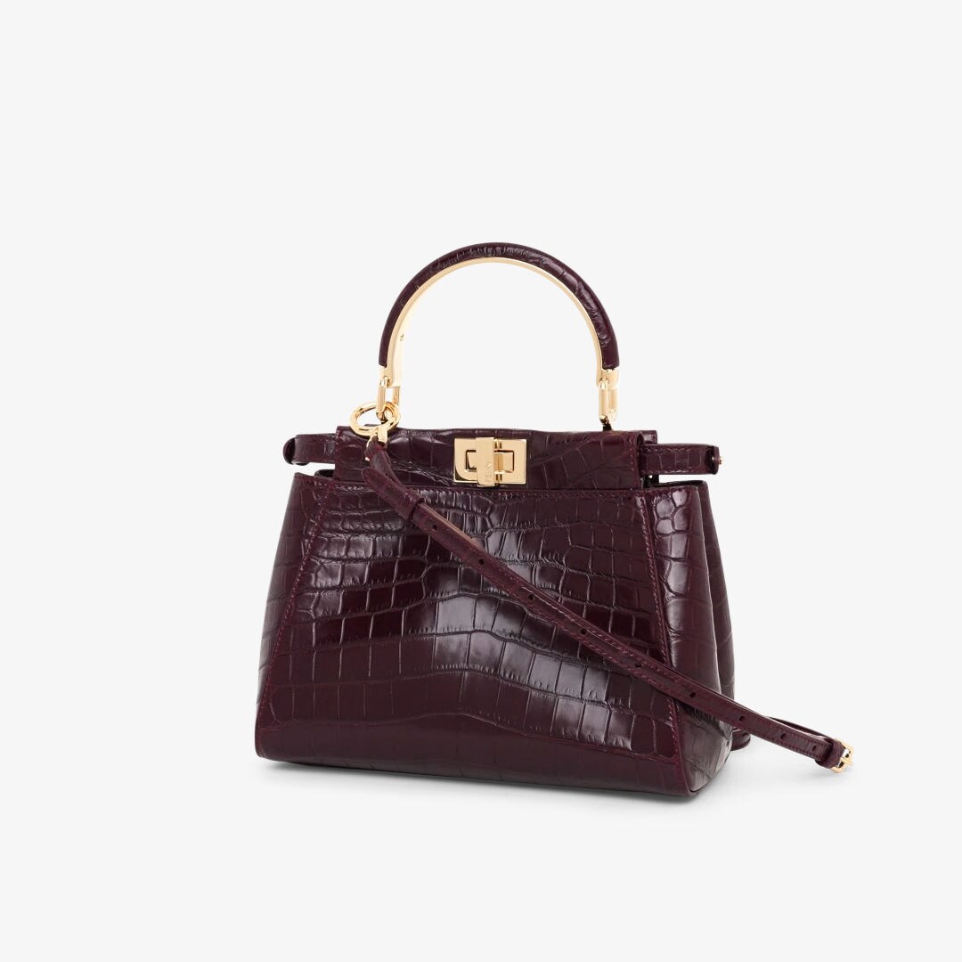 Fendi store peekaboo burgundy