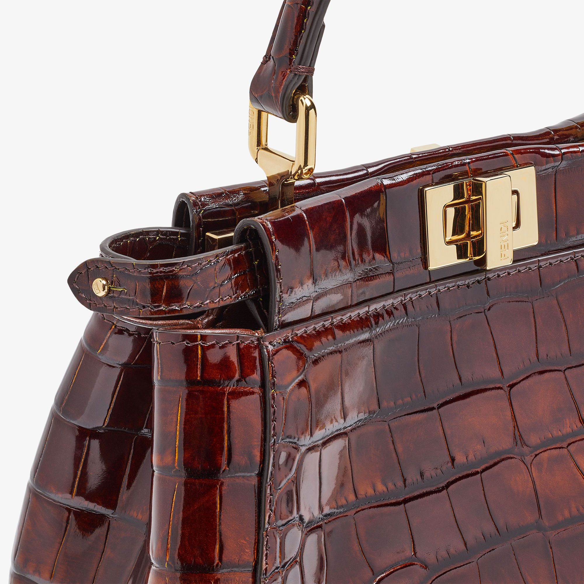 Peekaboo Mini Precious skin Brown | Fendi