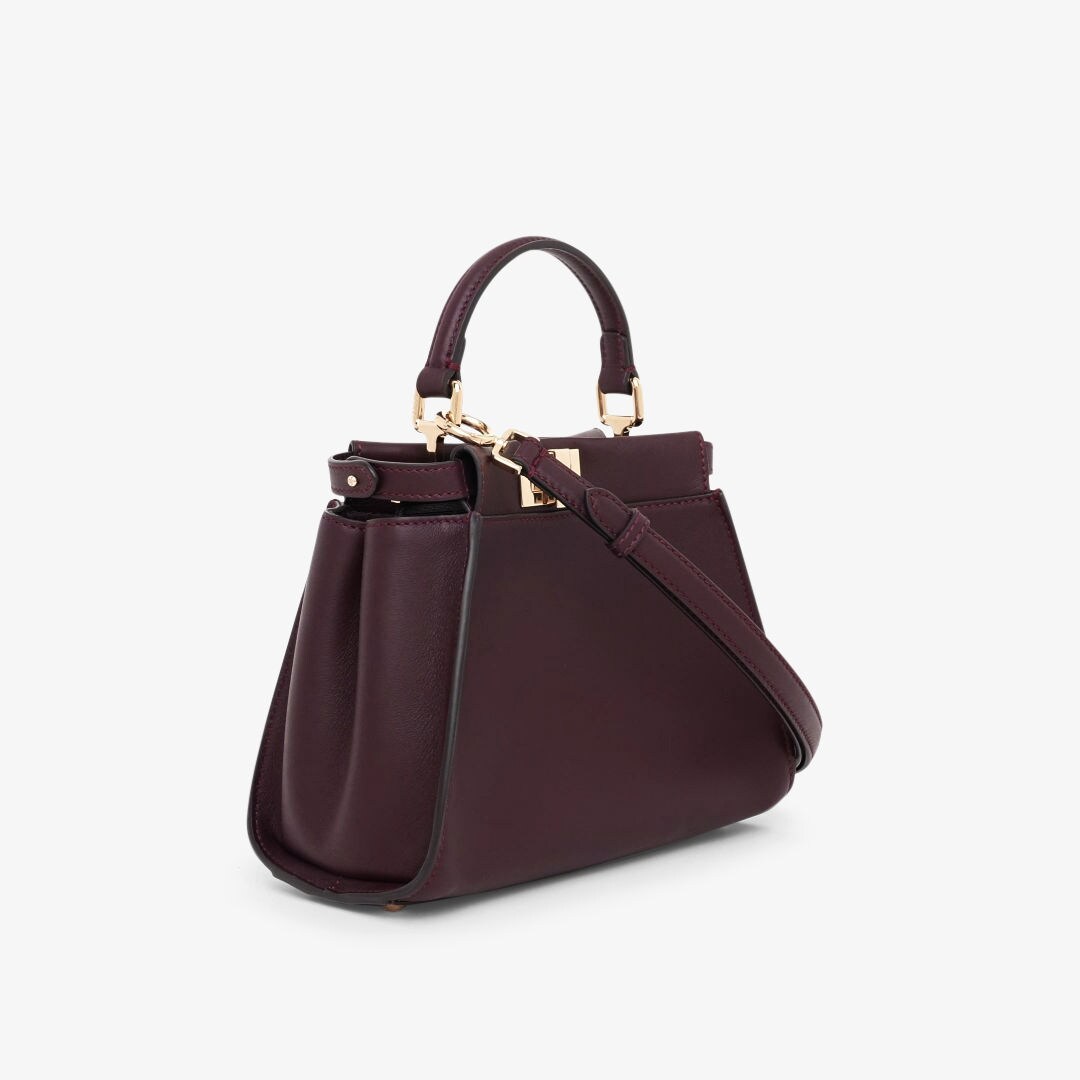 Fendi peekaboo mini burgundy store