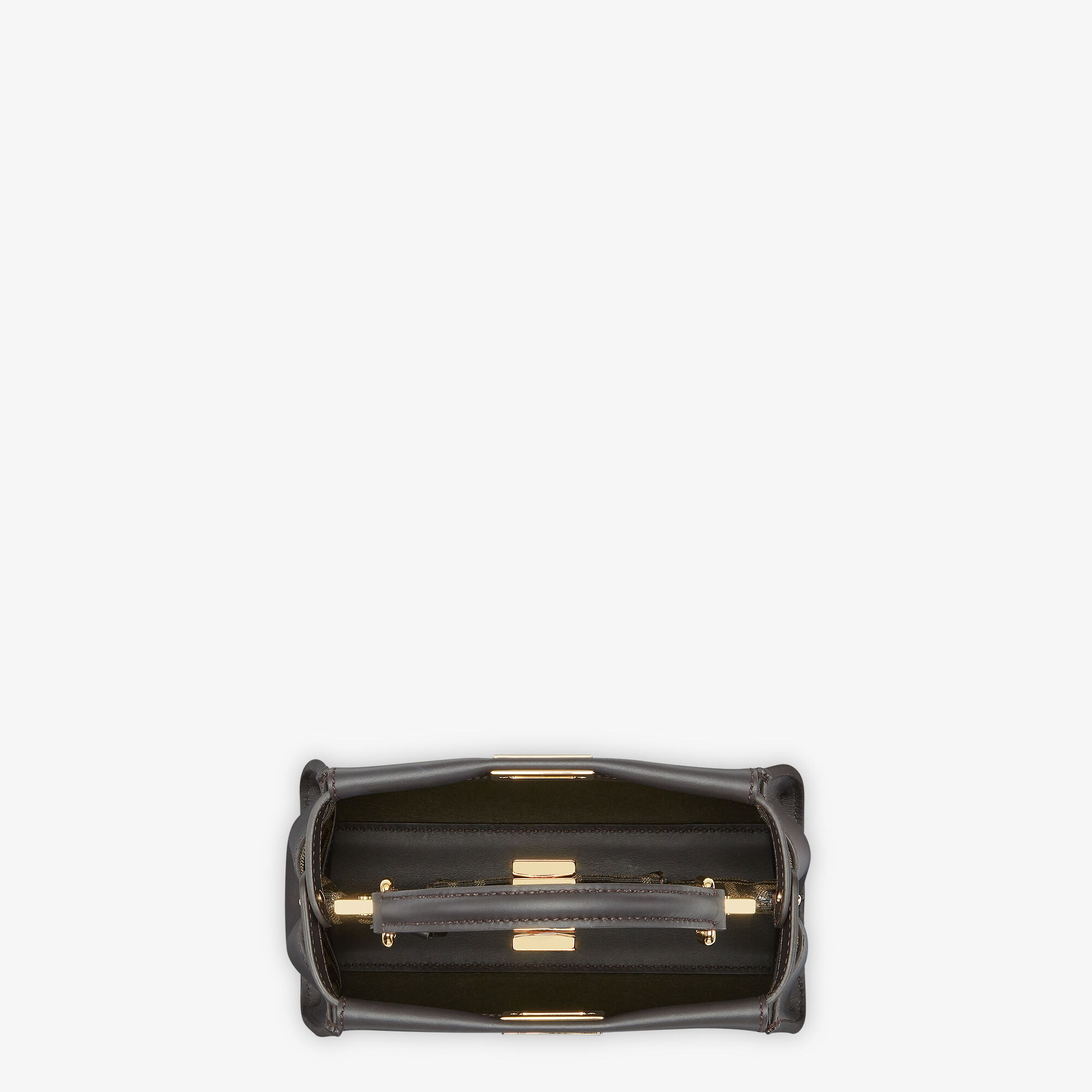 【レビューで送料無料】 レザー ミニ ピーカブー ブラウン Fendi | バッグ