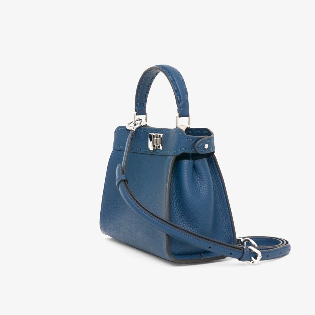 Peekaboo Mini Selleria Blue | Fendi Peekaboo Mini Selleria Blue | Fendi