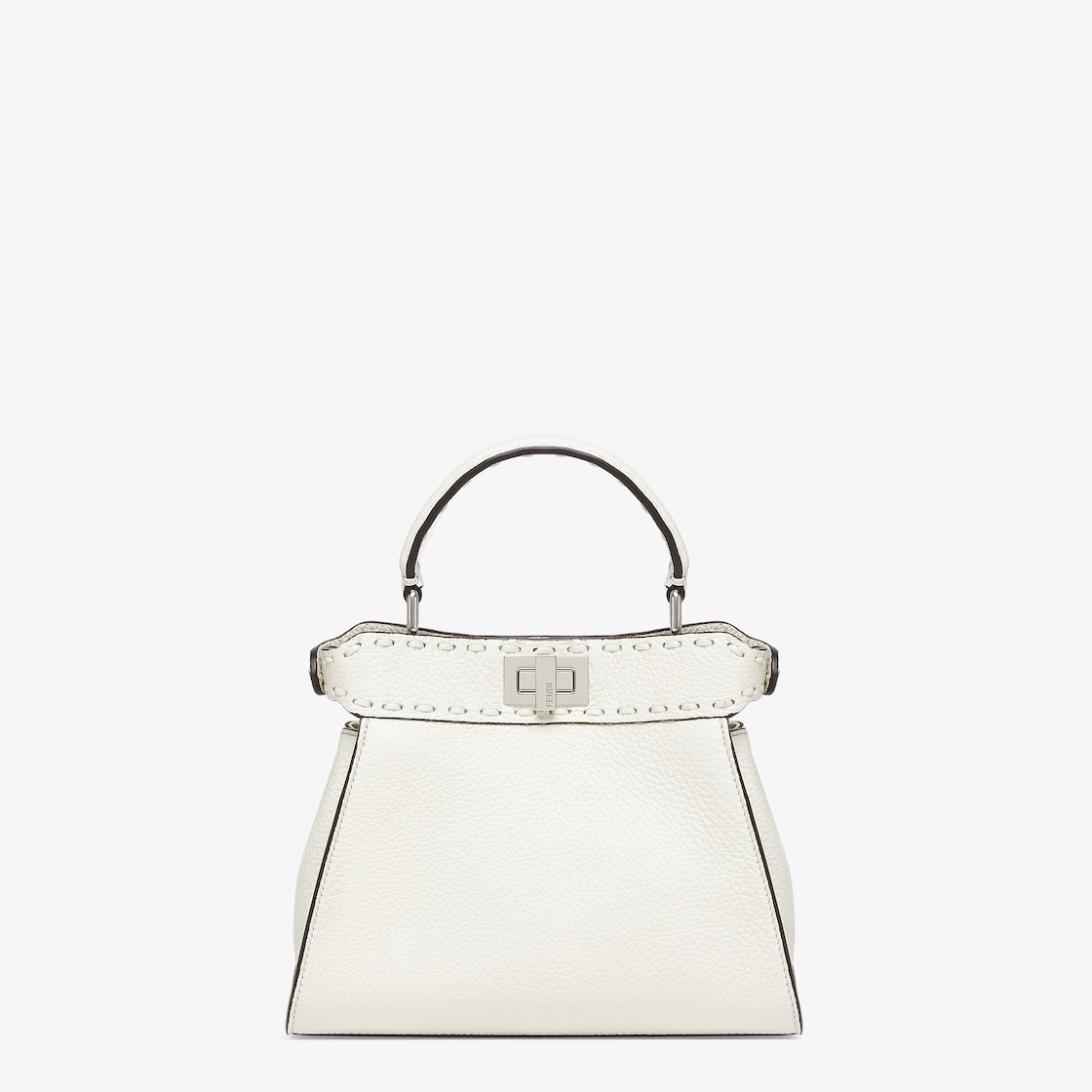 Peekaboo Mini Cuoio Romano leather White - Image 3/5