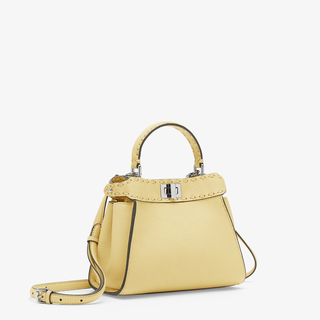 Peekaboo Mini Cuoio Romano leather Yellow - Image 2/5