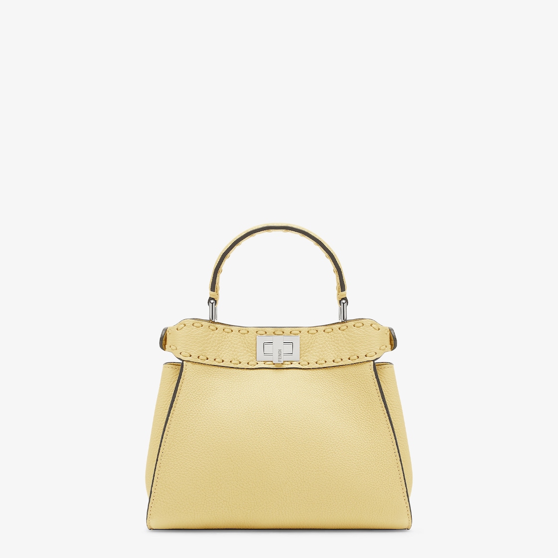 Peekaboo Mini Cuoio Romano leather Yellow - Image 3/5