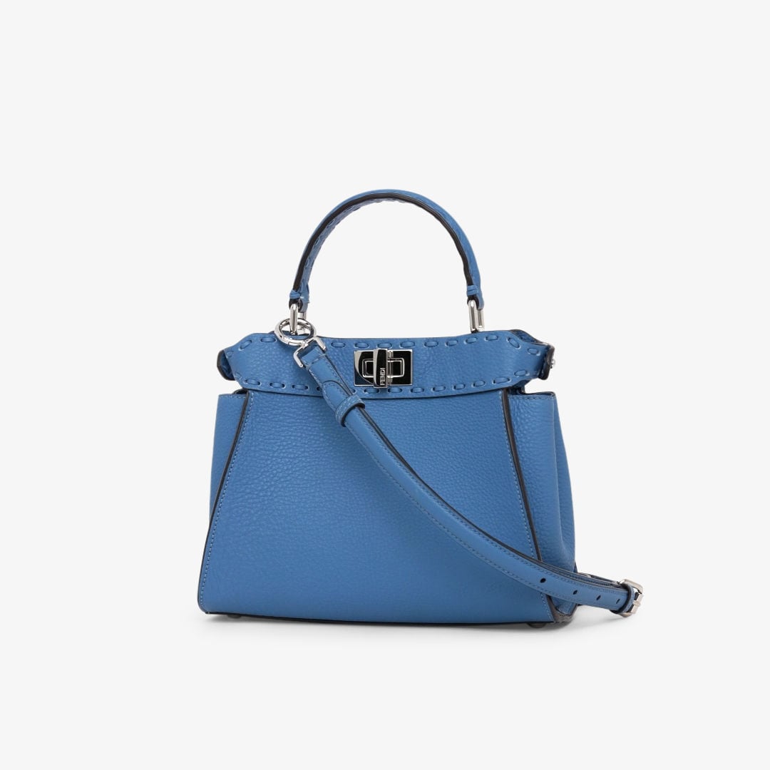 Peekaboo Mini Selleria Blue | Fendi Peekaboo Mini Selleria Blue | Fendi