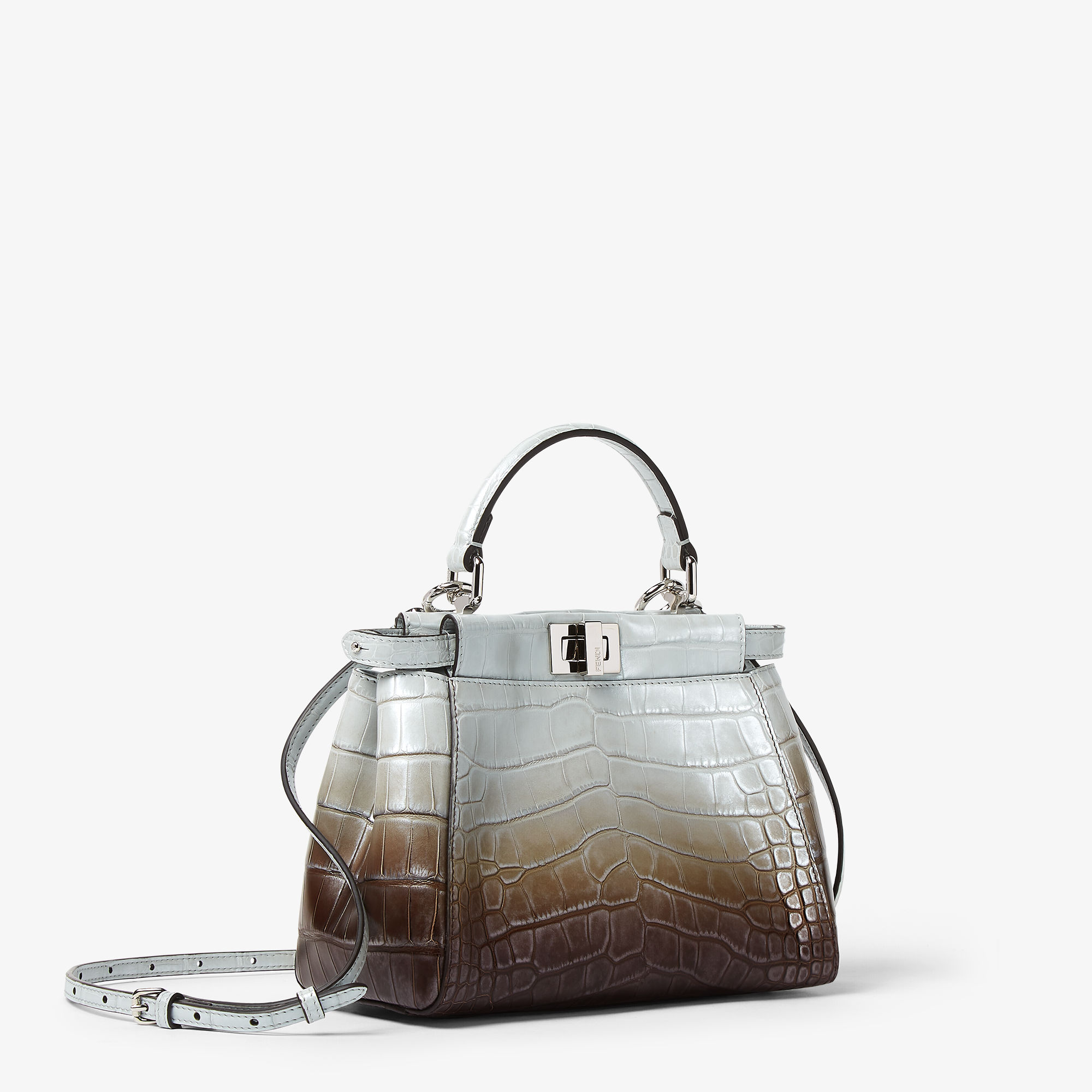 Peekaboo Mini Precious Skin Grey | Fendi