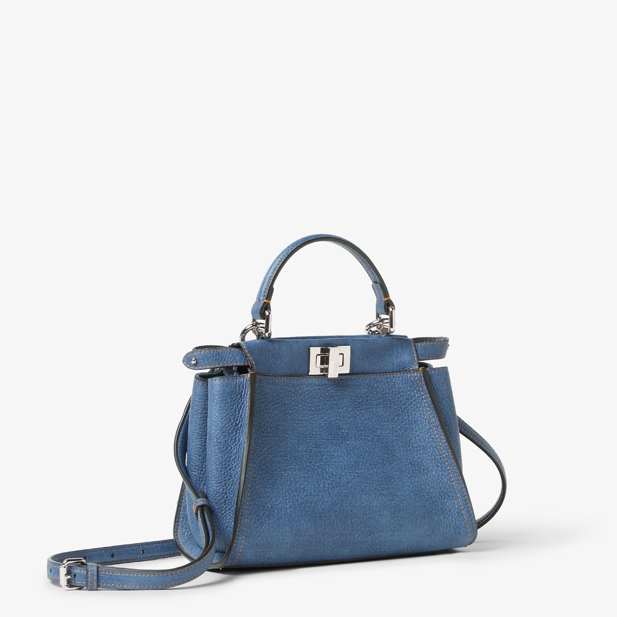 ピーカブー ミニ カーフレザー ブルー | Fendi