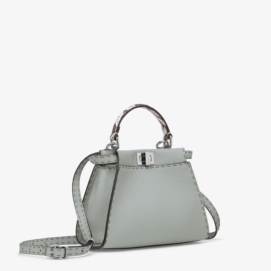 Peekaboo Mini Cuoio Romano leather Green - Image 2/5